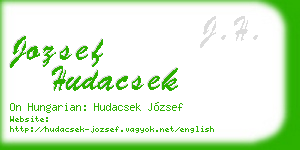 jozsef hudacsek business card